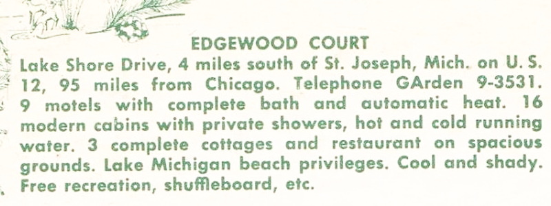 Edgewood Court Motel - Postcard
